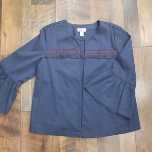 Loft jacket with bell sleeves
